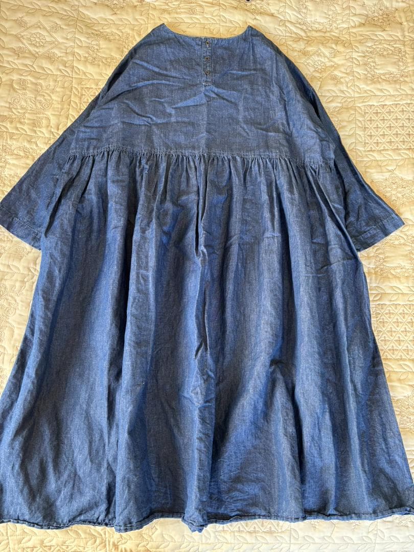 けんもん　美品★kazumiさんの生地をたっぷり使ったデニムワンピース