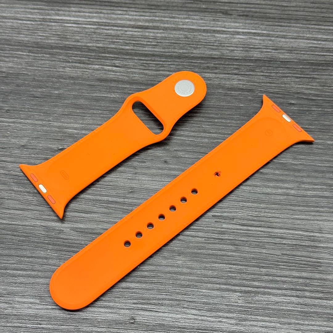 2917 Apple Watch エルメス　オレンジ　スポーツラバーバンド