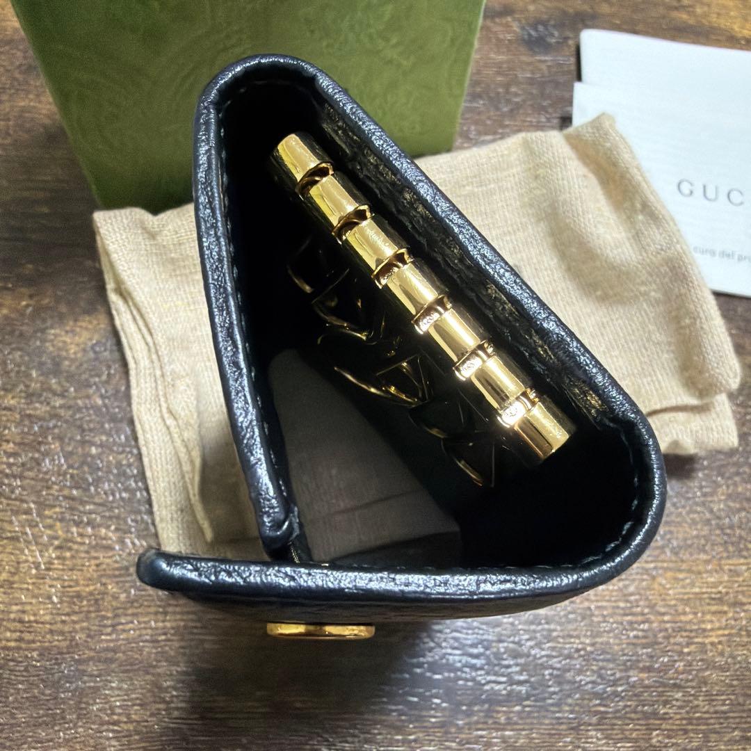 GUCCI GGマーモント レザー キーケース