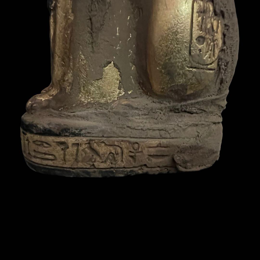 古代エジプト バステト女神 猫像 スカラベ ヒエログリフ 石風オブジェ 置物