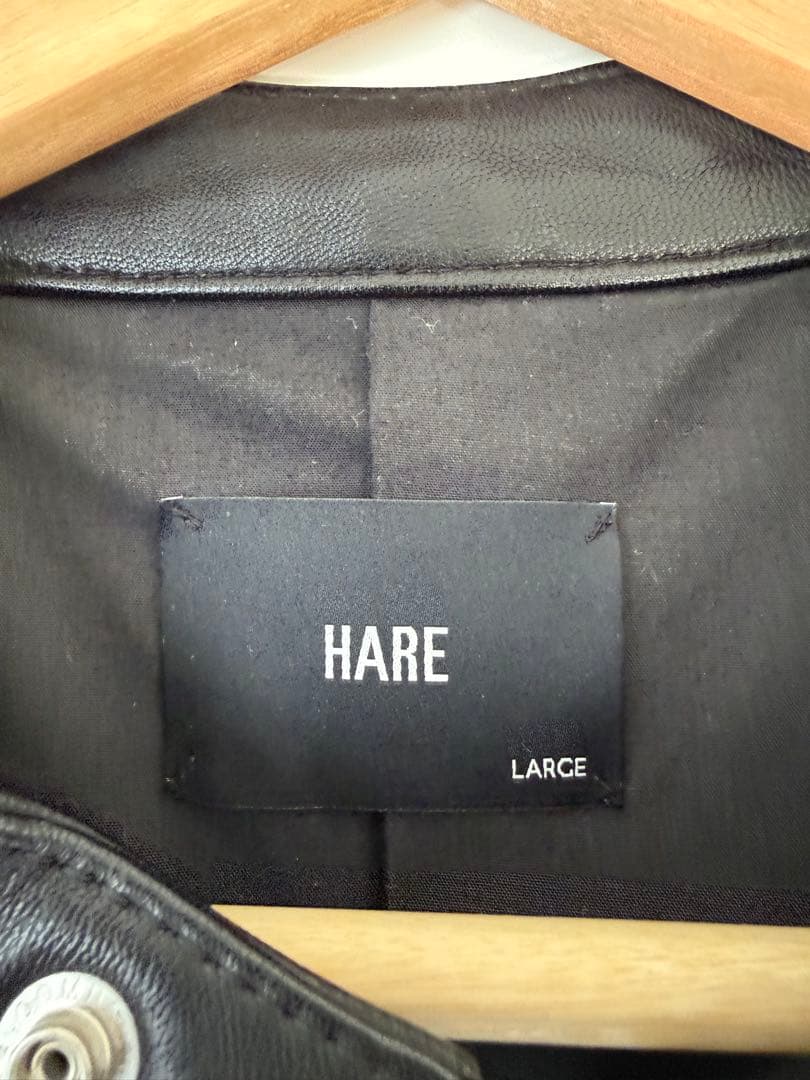 【美品】HARE ラムレザー シングルライダース L