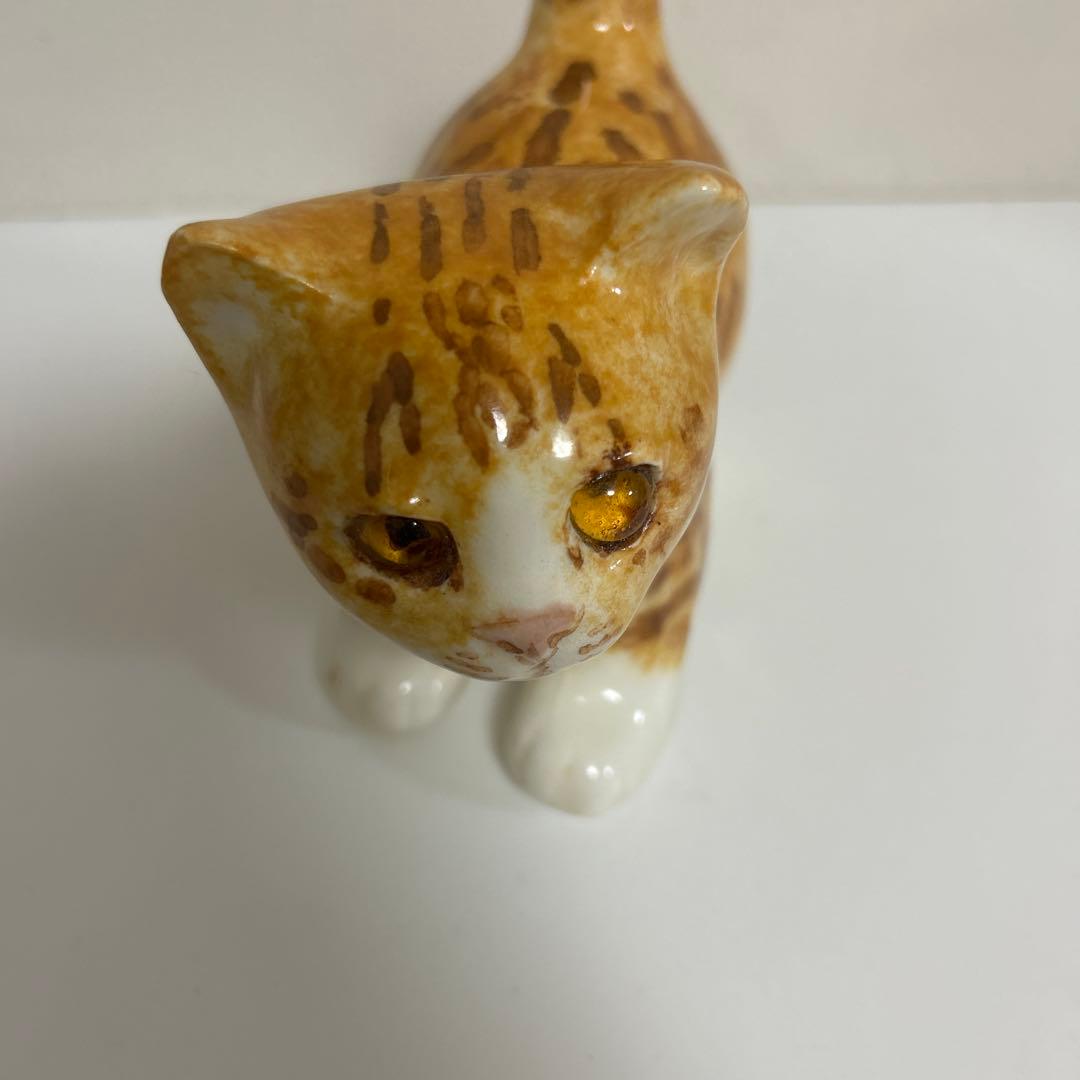 ウィンスタンレイキャット　子猫　置物　イギリス　陶芸作家