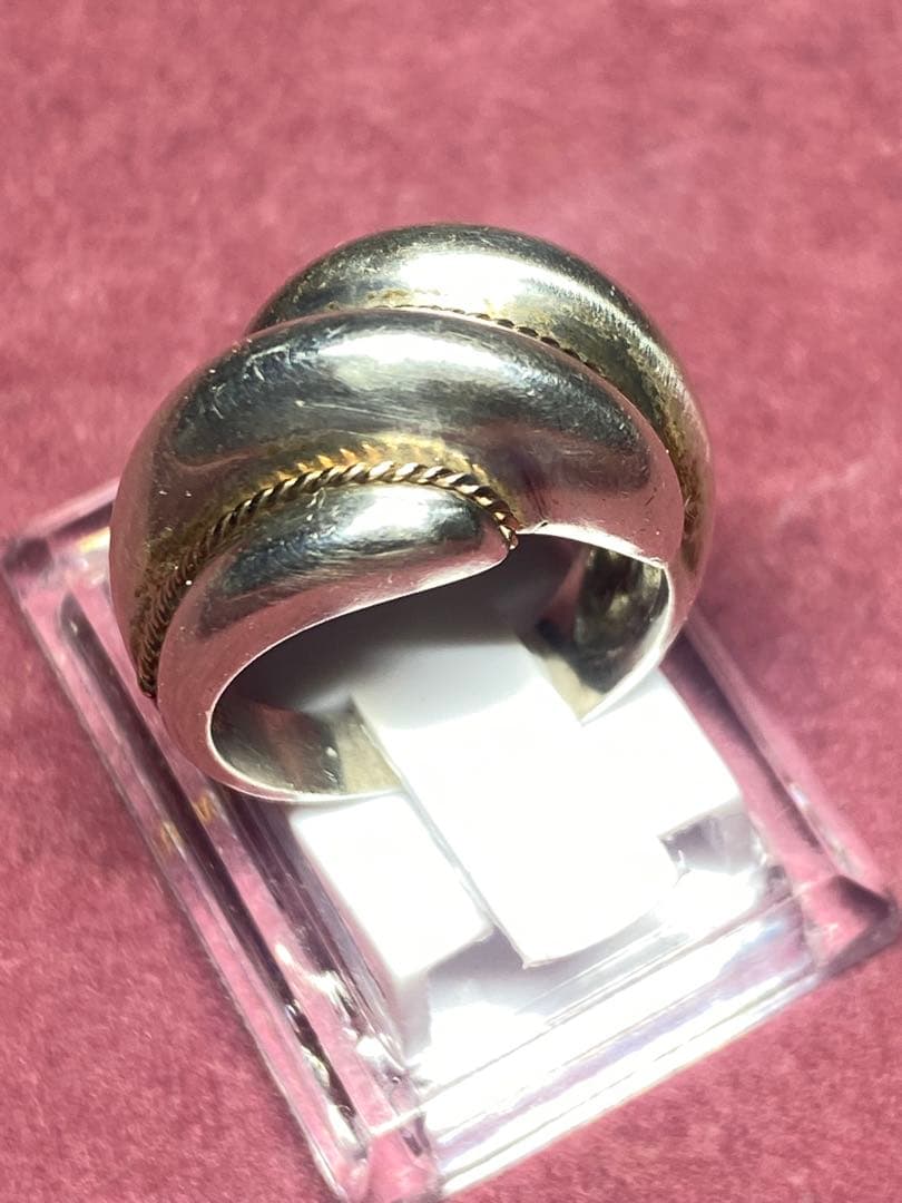 ツイストデザイン シルバーゴールドリングsilver /k18 Tiff.&Co