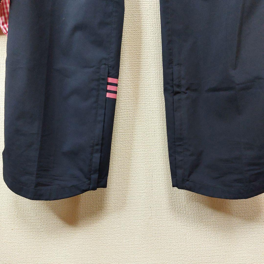 【人気】adidas レディース レインウェア Lサイズ 収納袋付き　チェック