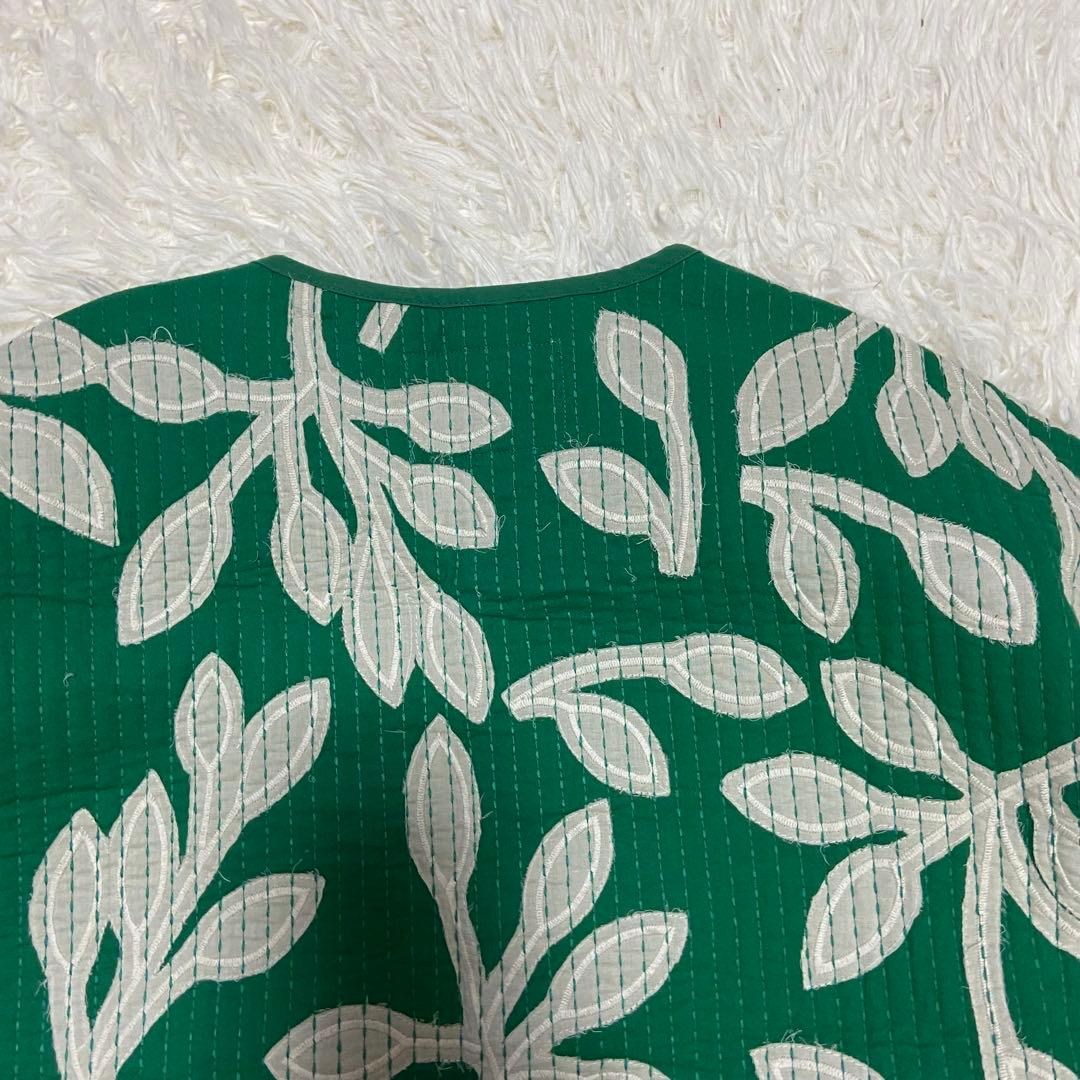 新品タグ　ciaopanic typy India 差し子刺繍ガウン　グリーン
