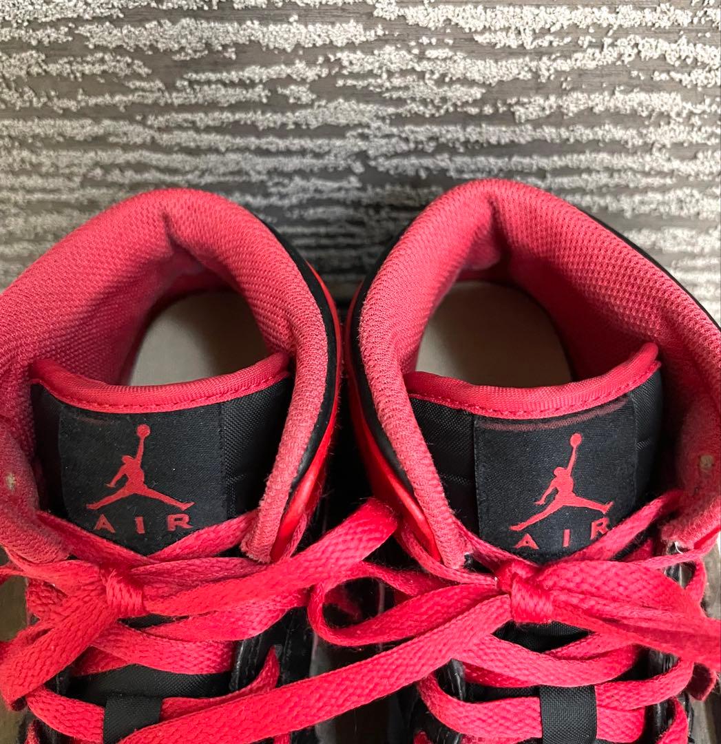 NIKEエアジョーダン 赤黒 ハイカット シューズ⭐︎プロのメンテナンス済み