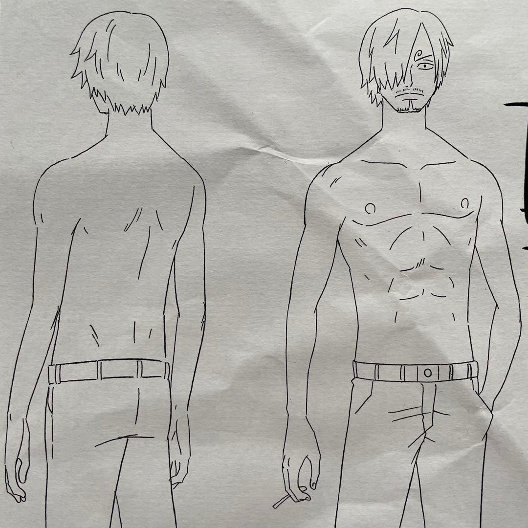 決定稿 1枚 設定資料 サンジ 裸 Ver Sanji ONE PIECE