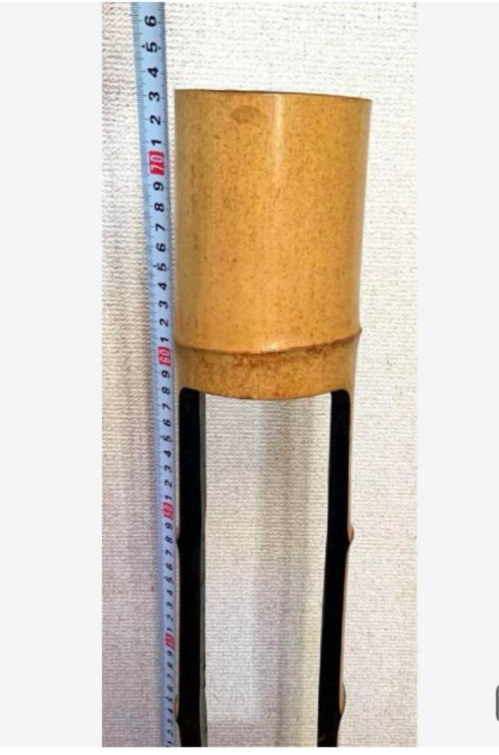 花器　二段竹筒根付き