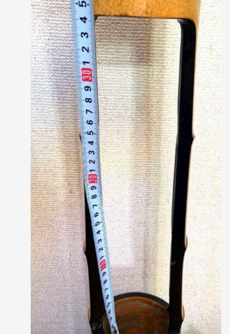花器　二段竹筒根付き