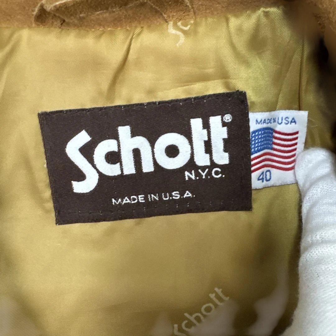 Schott スエードジャケット ブラウン サイズ40