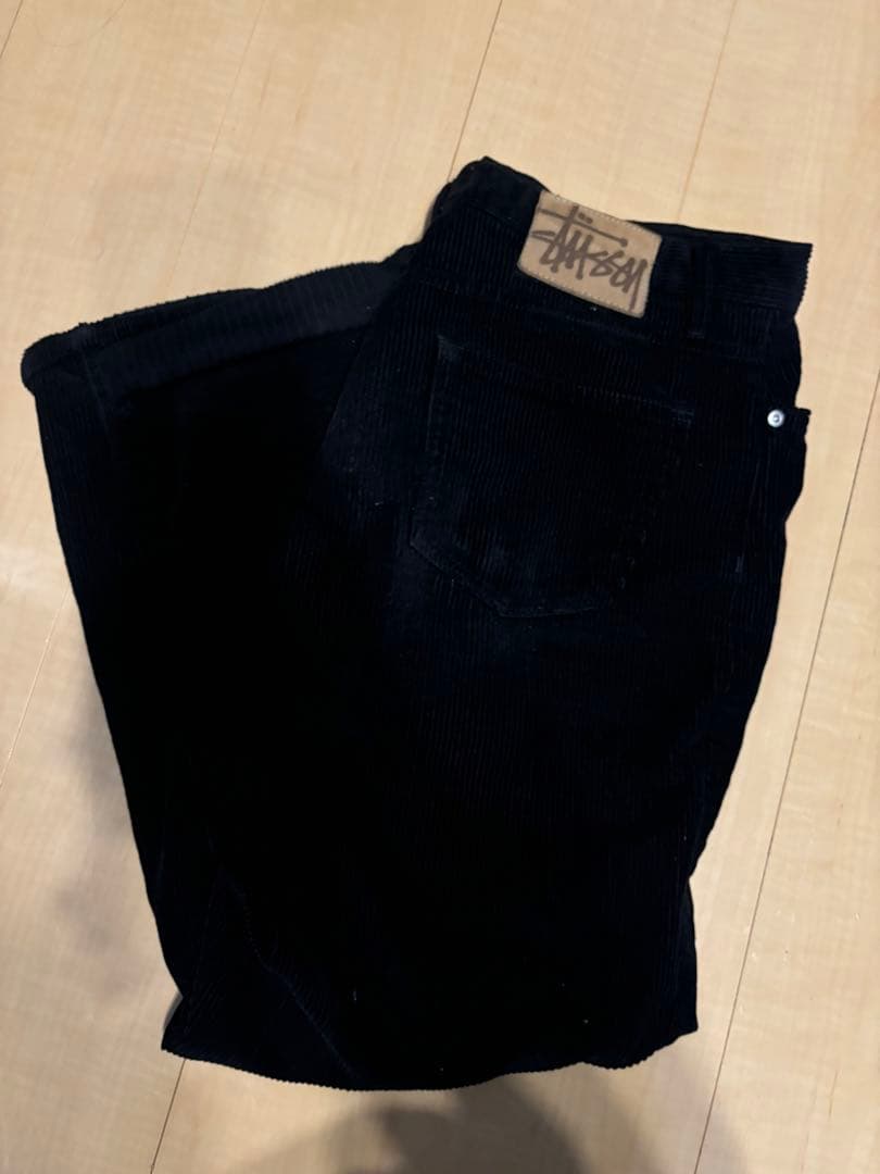 オ*カ様 Stussy big olコーデュロイパンツ ブラック 30