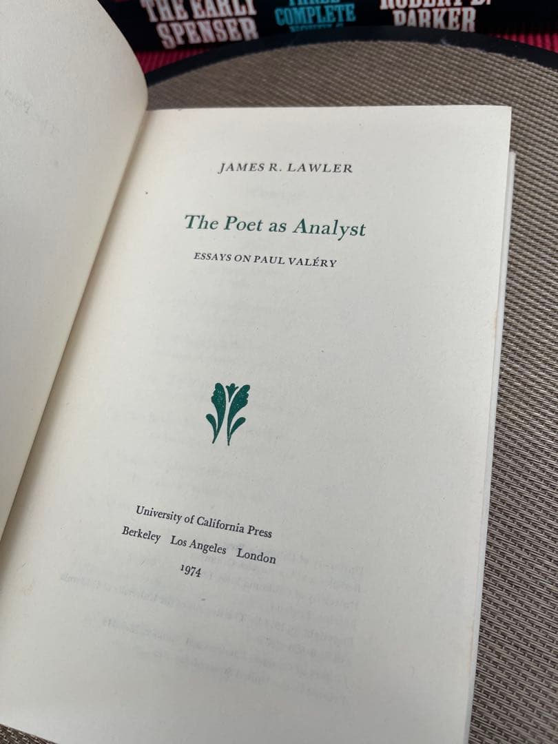 洋書 The Poet as Analyst by James R. Lawler