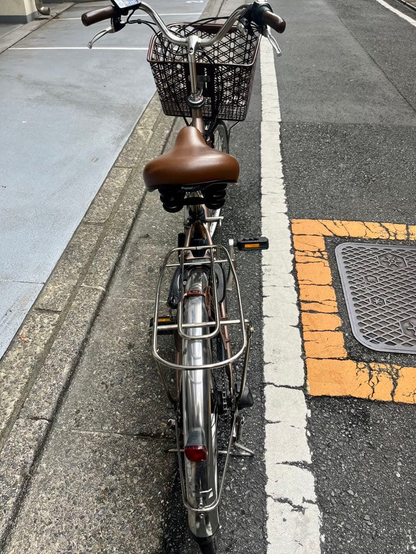 電動アシスト自転車 パナソニック　VIVI TX ブラウン 前面バスケット付き
