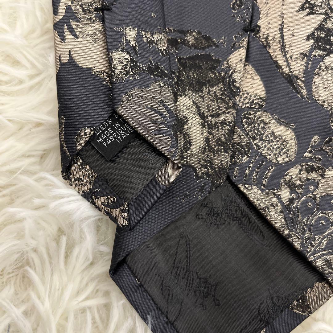 Vivienne Westwood ネクタイ花柄 オーブロゴ ジャカードブラック