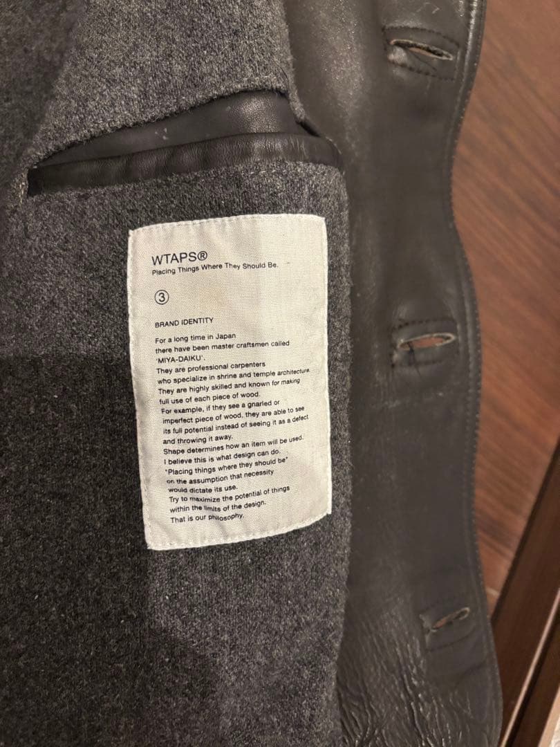 wtaps ホースハイドレザーカーコート定価21万　村上淳着用