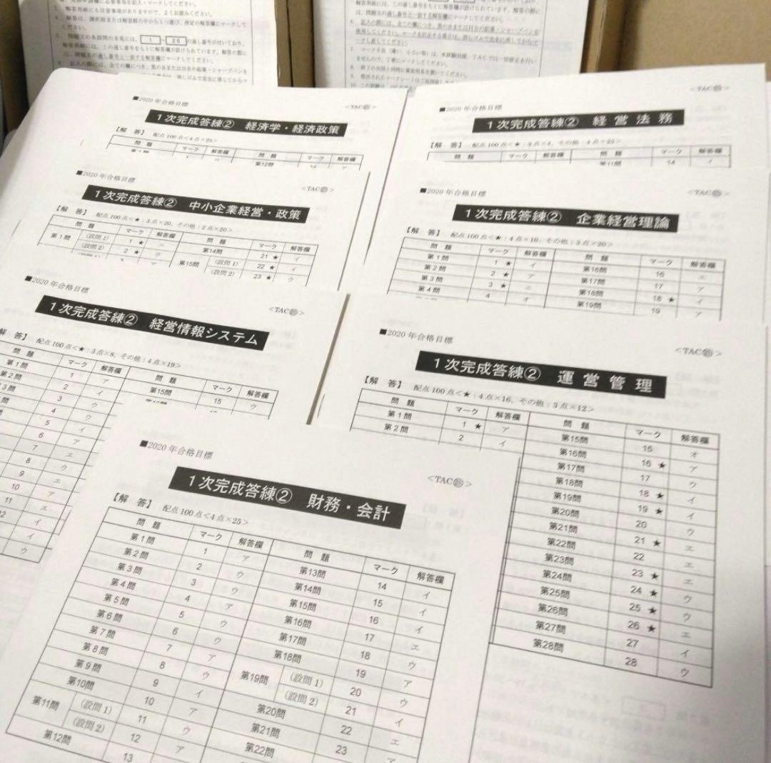 TAC中小企業診断士講座 2020年