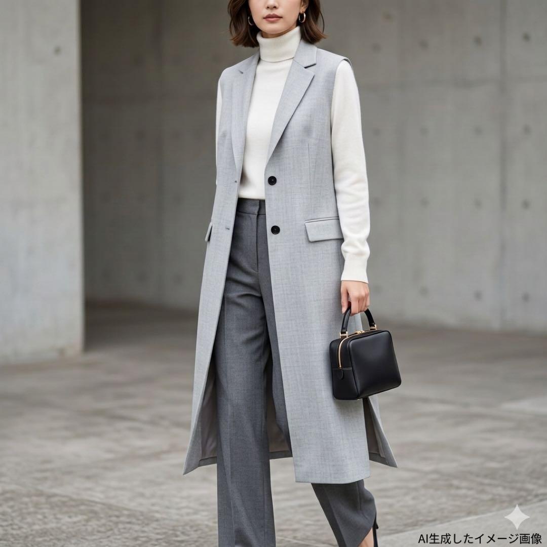 美品★セオリーリュクス　OLIN NEW SAXONY ロングジレ　38
