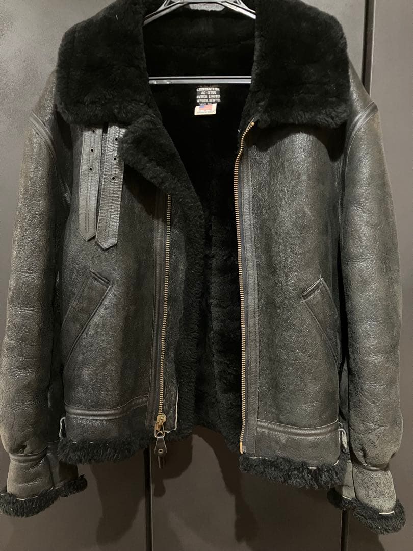 AVIREXアヴィレックス　B-3ムートンジャケットUSA製　XL