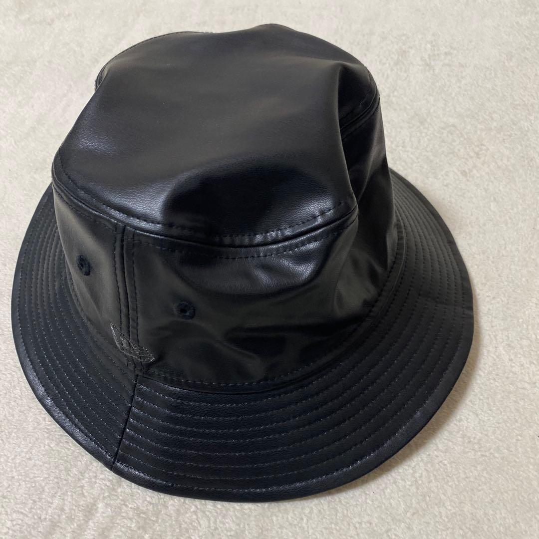 ✨新品未使用✨NEW ERA バケットハット　アップルレザー　黒