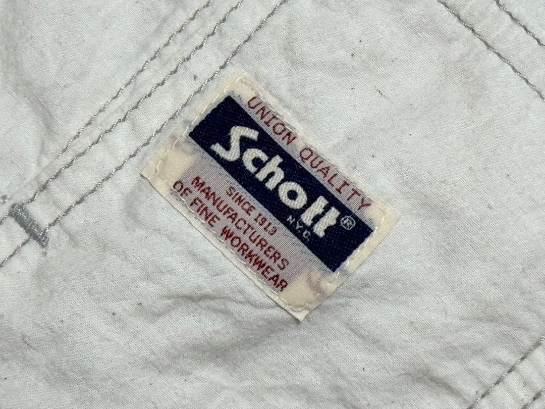 Schott ショット コットン ワークジャケット カバーオール L 白