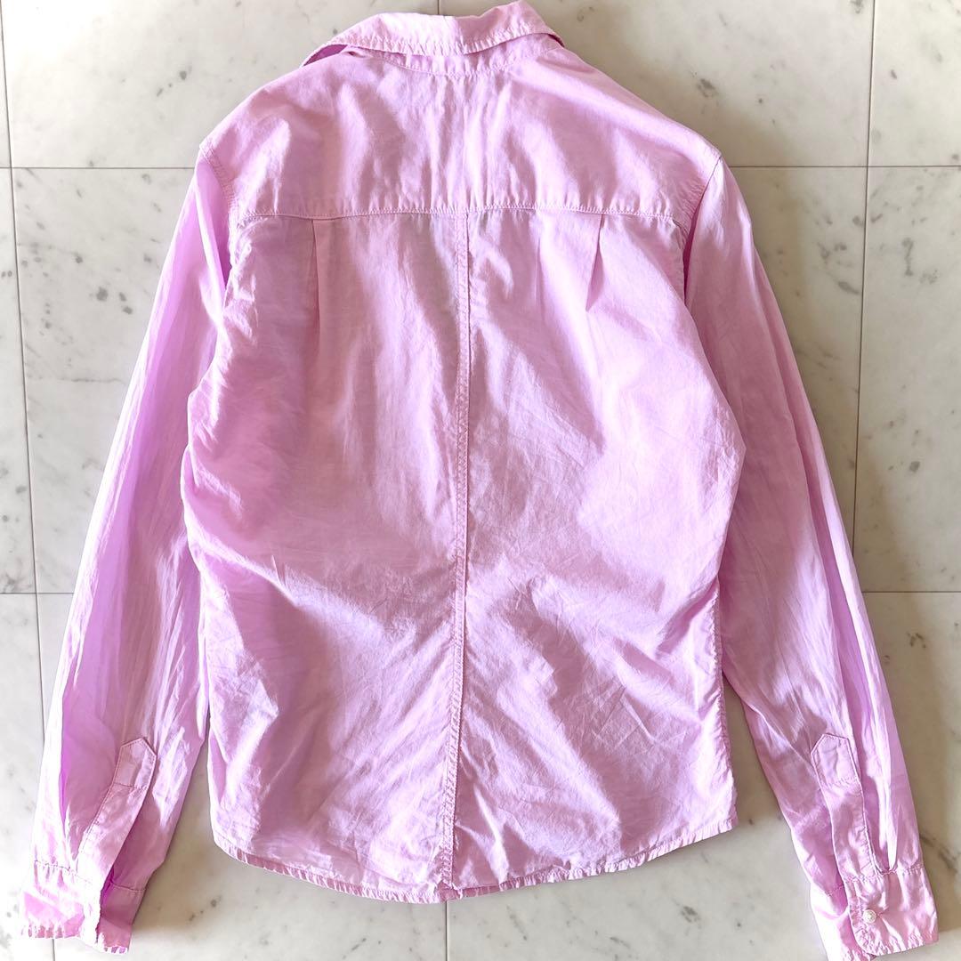 美品 フランクアンドアイリーン コットンシャツ ピンク XS 洗える BARRY