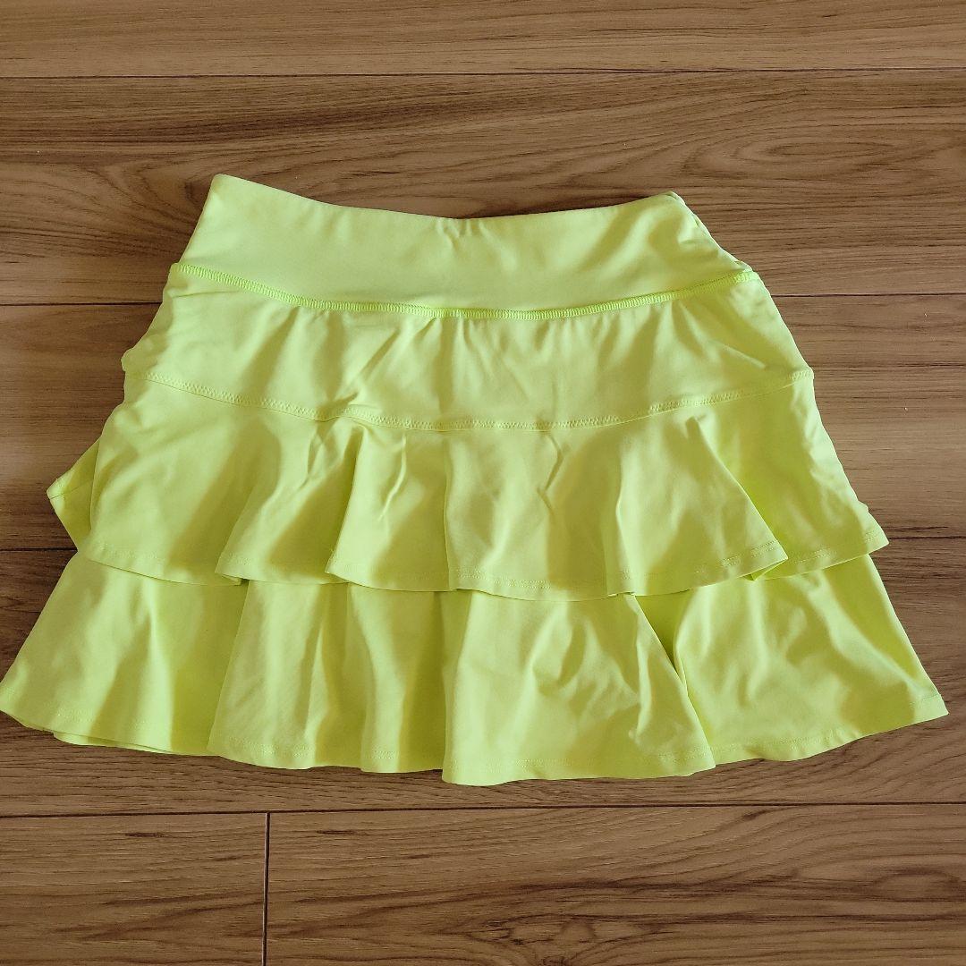 LIJA イエロー フリル付きテニススカート