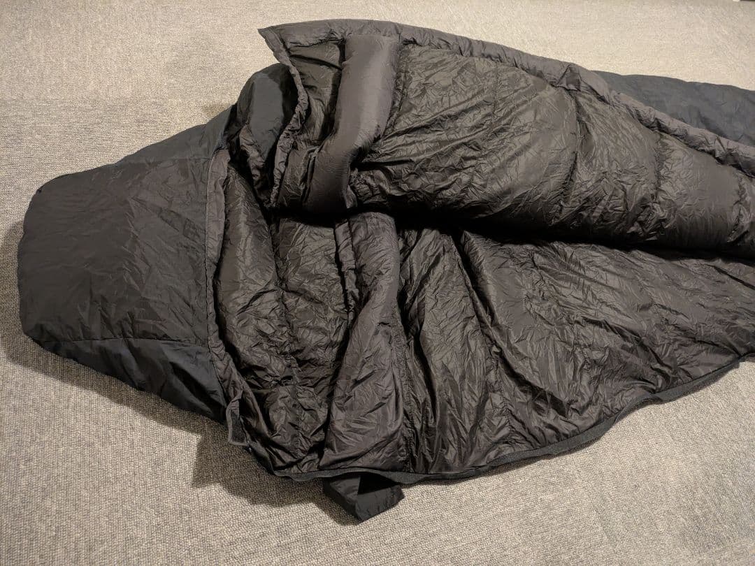 ナンガ×山渓別注　オーロラ 600DX ロング オールブラック シュラフ（中古）