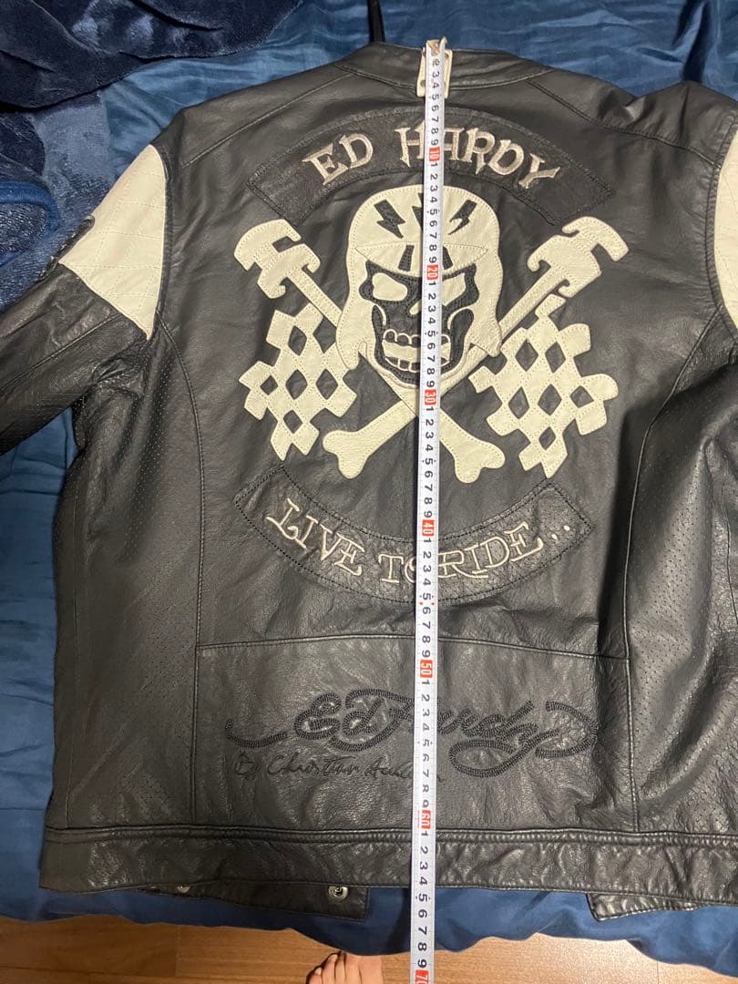 一月中限定値下げ！ED HARDY ライダースジャケット
