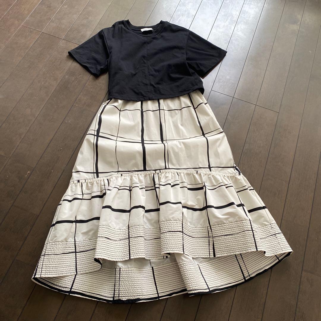美品　フィリップリム　半袖ロングワンピース