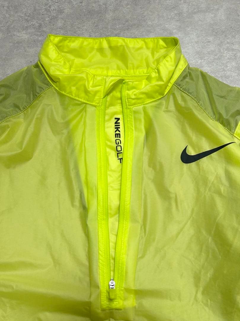 未使用級 Nike Golf 蛍光イエロー ジャケット M ウインドジャケット