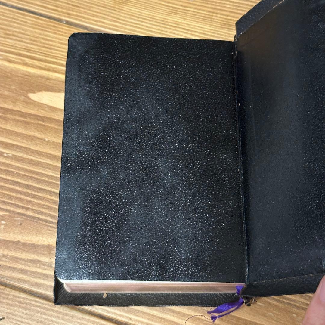 ミニ聖書　口語訳　折皮装金縁　三方金