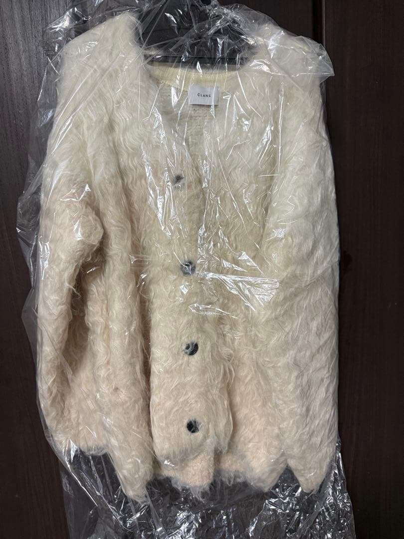 【CLANE】BI COLOR SHAGGY KNIT CARDIGAN