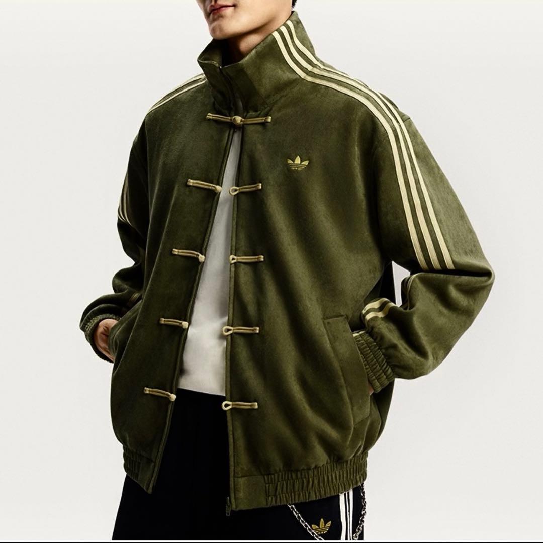 L adidas originals スエード トラックジャケット　緑