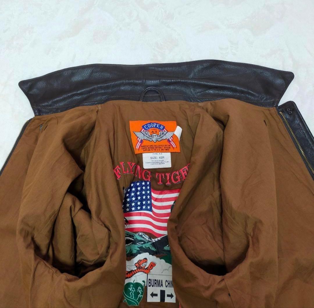 美品　90S　USA製　COOPER　A-2　フライトジャケット　42R