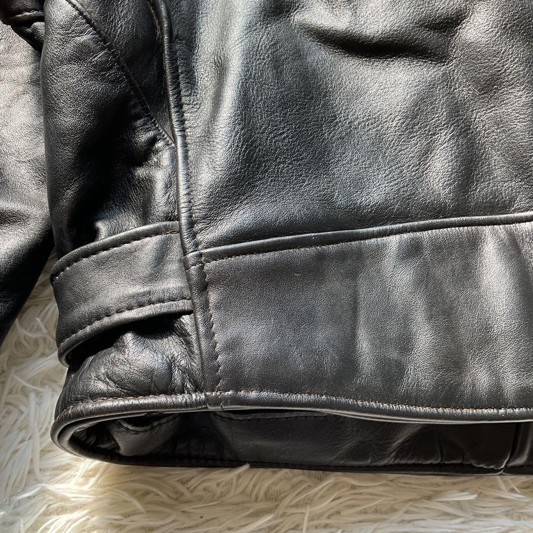 米国製✨schott 618 レザージャケット　ダブルライダース 46 ブラック