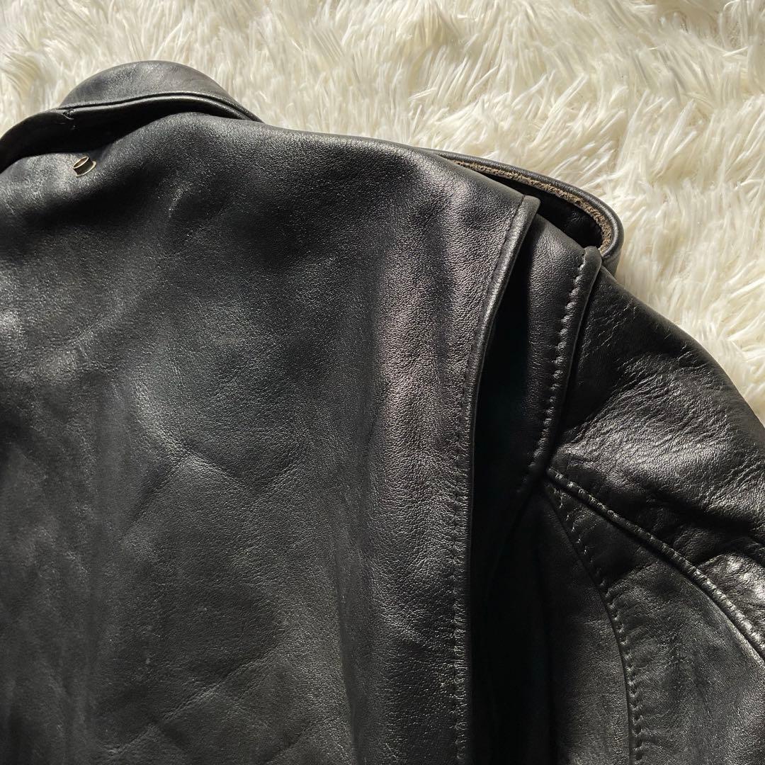米国製✨schott 618 レザージャケット　ダブルライダース 46 ブラック