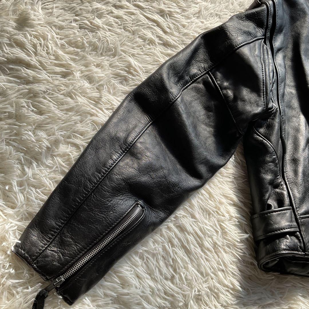 米国製✨schott 618 レザージャケット　ダブルライダース 46 ブラック