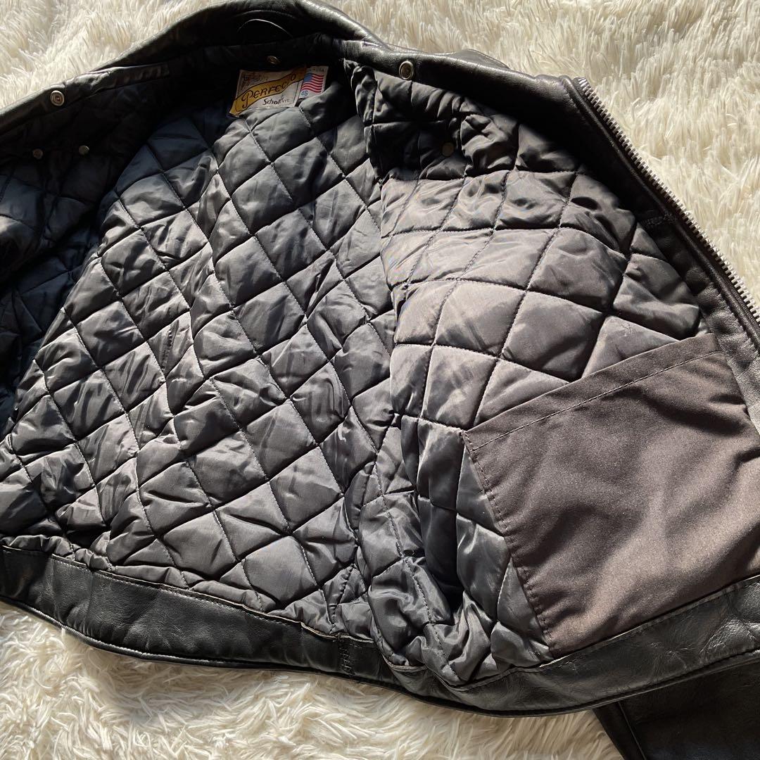 米国製✨schott 618 レザージャケット　ダブルライダース 46 ブラック
