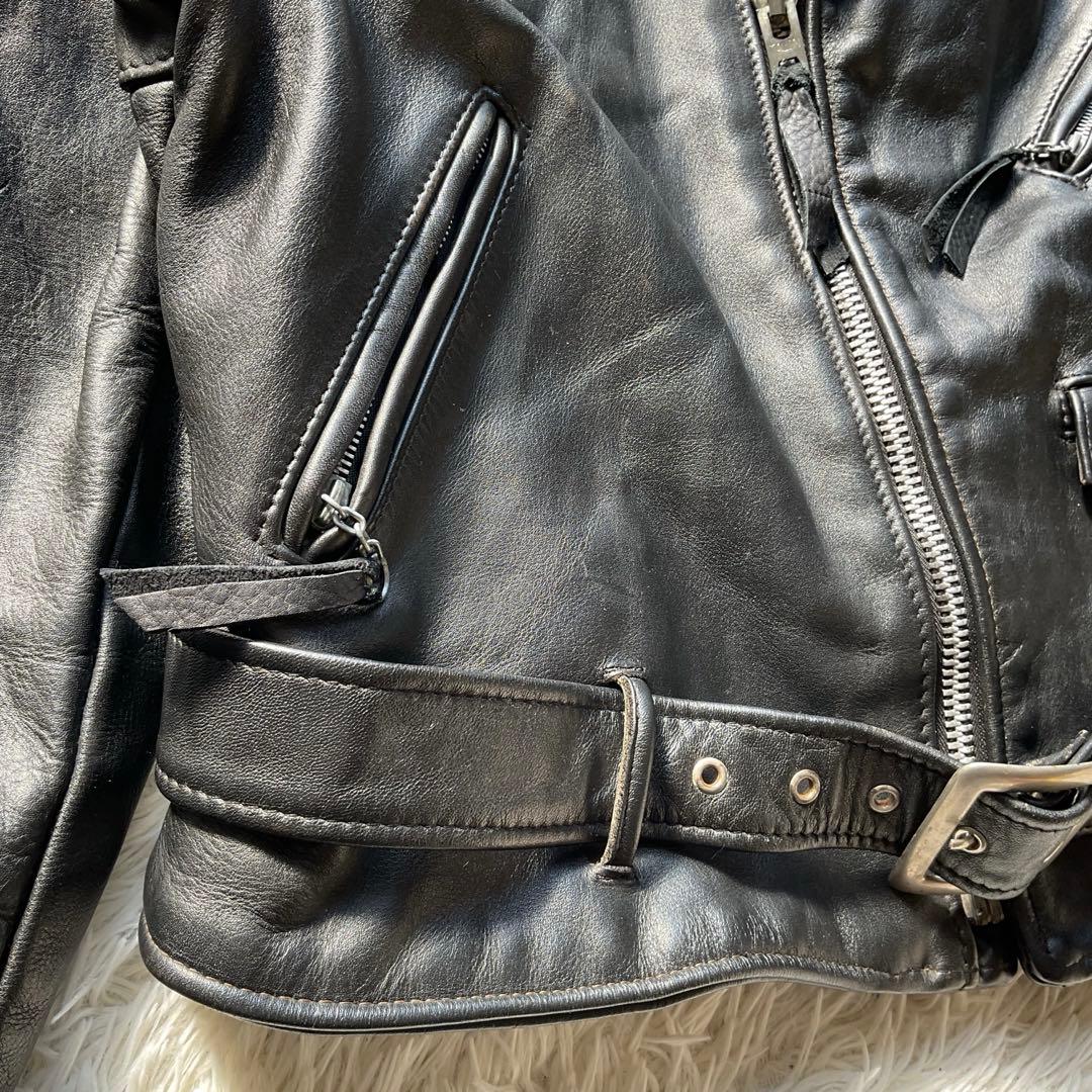 米国製✨schott 618 レザージャケット　ダブルライダース 46 ブラック
