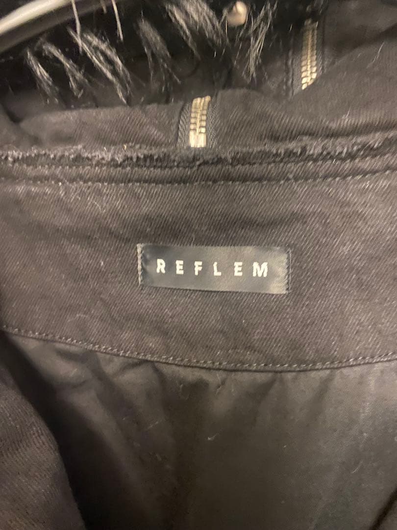 美品 完売品 REFLEM レフレム デニムフリンジN2Bジャケット ブラック