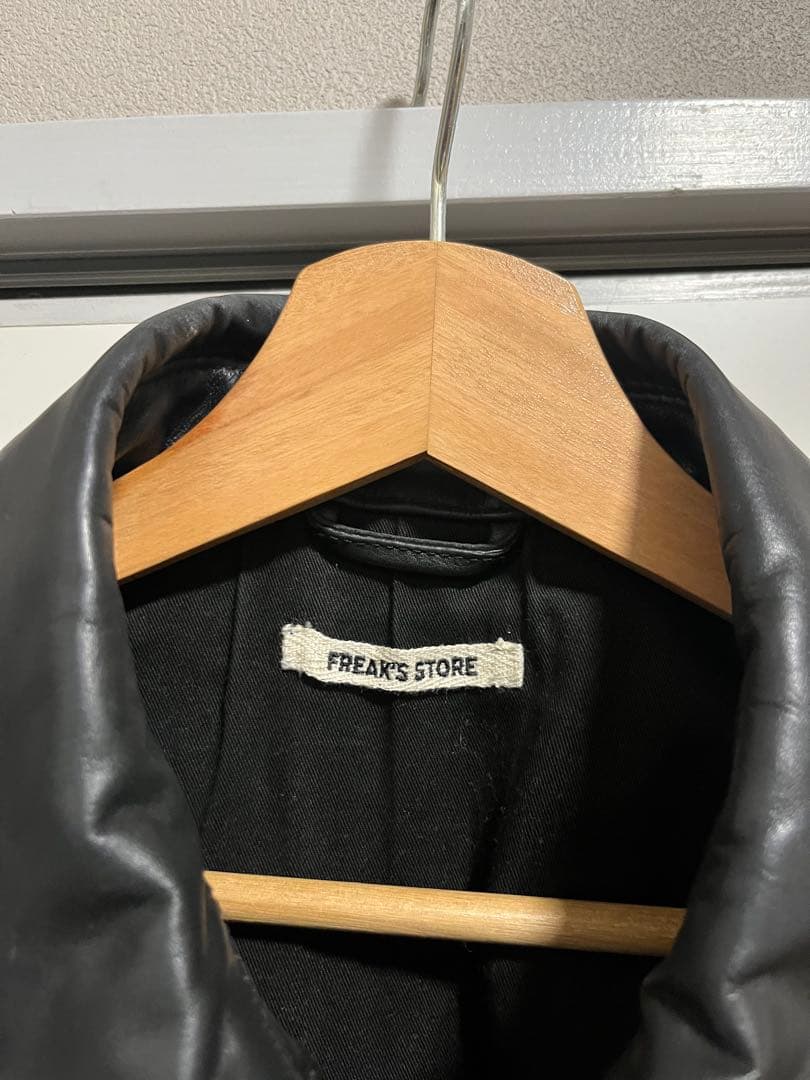 ひ*ろ様 FREAK'S STORE カーフレザーミニマル シングル ライダース