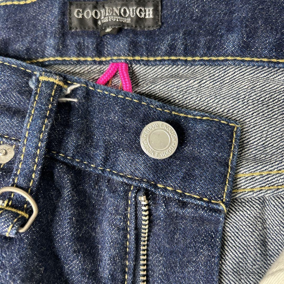 美品GOOD ENOUGH グッドイナフ/赤耳 デニムパンツ 2 濃紺　ブルー