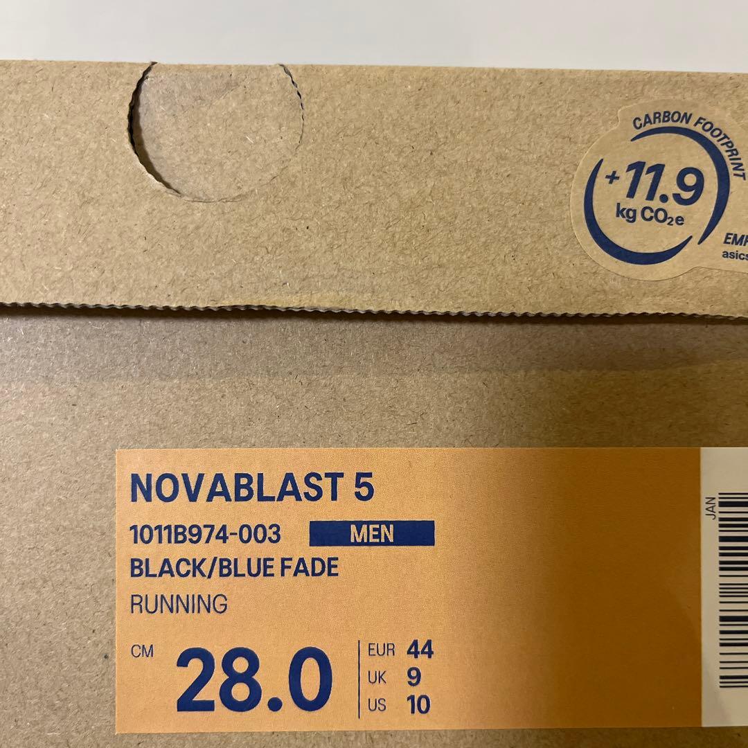 asics　アシックス NOVABLAST 5　28cm メンズ　ブラック