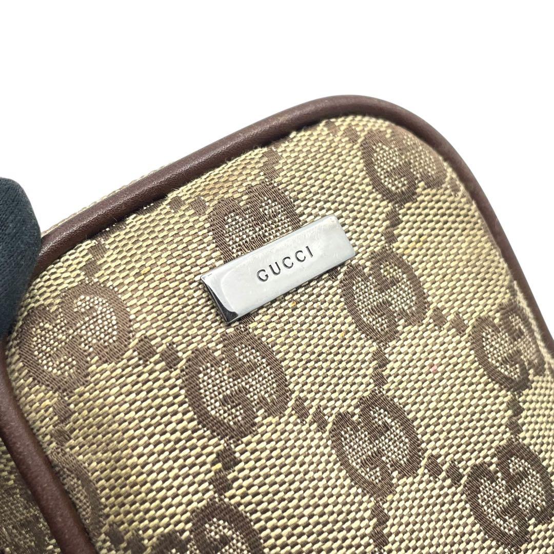 良品　GUCCI グッチ　m3 GGキャンバス　シガレットケース　タバコ入れ　茶