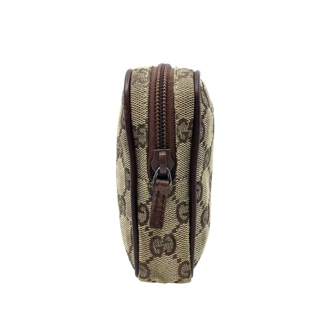 良品　GUCCI グッチ　m3 GGキャンバス　シガレットケース　タバコ入れ　茶