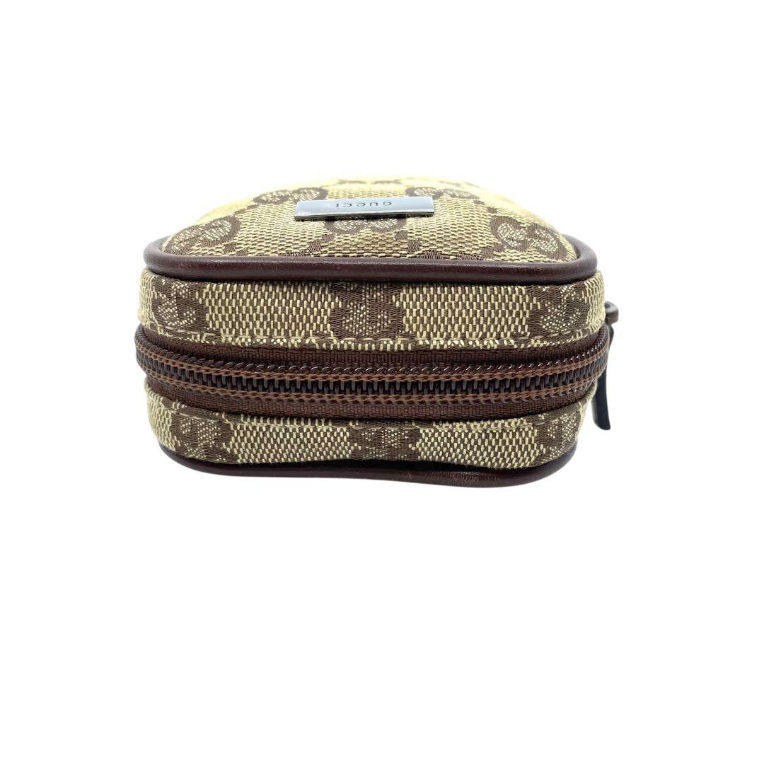 良品　GUCCI グッチ　m3 GGキャンバス　シガレットケース　タバコ入れ　茶