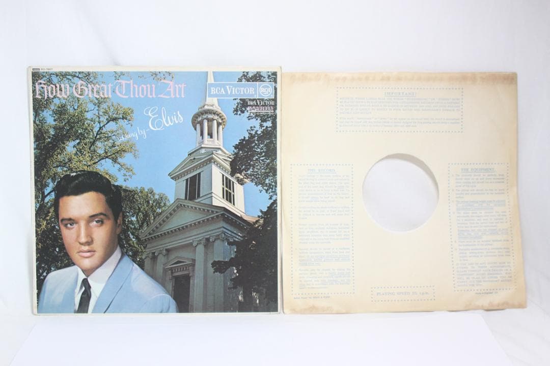 英LP Elvis Presley How Great Thou Art 深溝