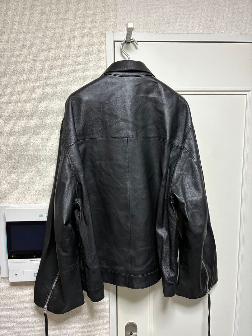山田さん着用 メゾンスペシャル レザー オーバー 襟付き シングル ライダース