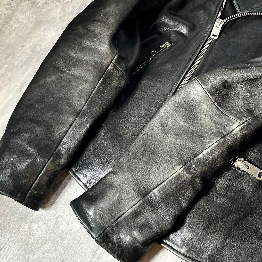最高級　DIESEL オールラムレザー　ダブル　ライダースジャケット 羊革