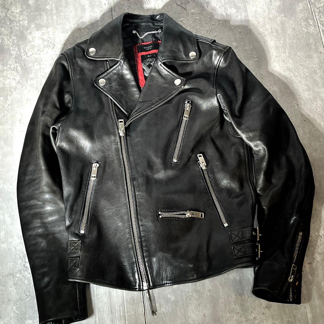 最高級　DIESEL オールラムレザー　ダブル　ライダースジャケット 羊革